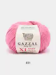 Фуксия пряжа Gazzal Baby Wool XL 40% Полиакрил 40% Мериносовая шерсть 20% Кашемир ПА 50г 100м