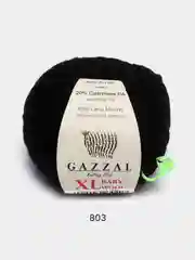 Черный пряжа Gazzal Baby Wool XL 40% Полиакрил 40% Мериносовая шерсть 20% Кашемир ПА 50г 100м