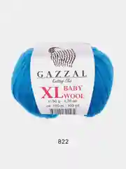 Светло-синий пряжа Gazzal Baby Wool XL 40% Полиакрил 40% Мериносовая шерсть 20% Кашемир ПА 50г 100м