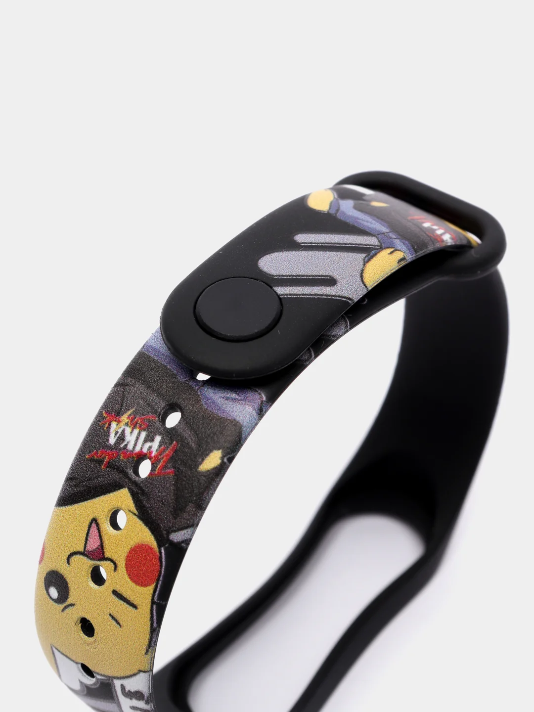 Багровый силиконовый ремешок ПИКАЧУ для Xiaomi mi band 3 / 4 / 5 / 6