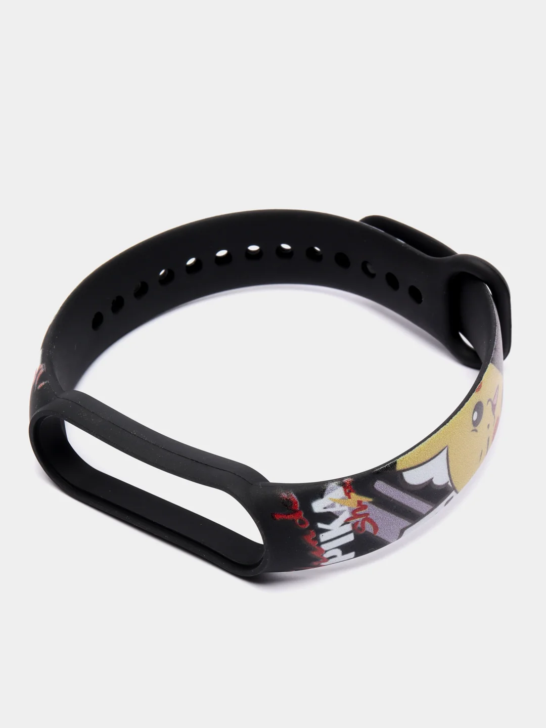 Багровый силиконовый ремешок ПИКАЧУ для Xiaomi mi band 3 / 4 / 5 / 6