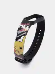 Багровый силиконовый ремешок ПИКАЧУ для Xiaomi mi band 3 / 4 / 5 / 6