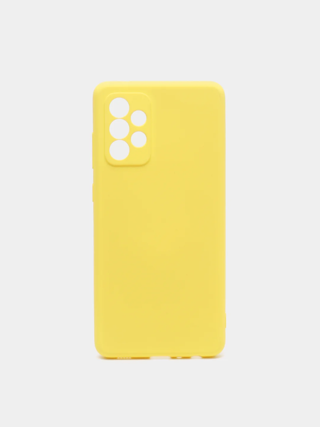 Желтый чехол Silicone Case для Samsung Galaxy A72 с защитой камеры