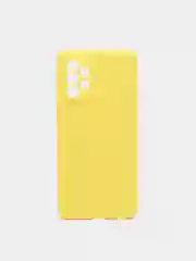 Желтый чехол Silicone Case для Samsung Galaxy A72 с защитой камеры