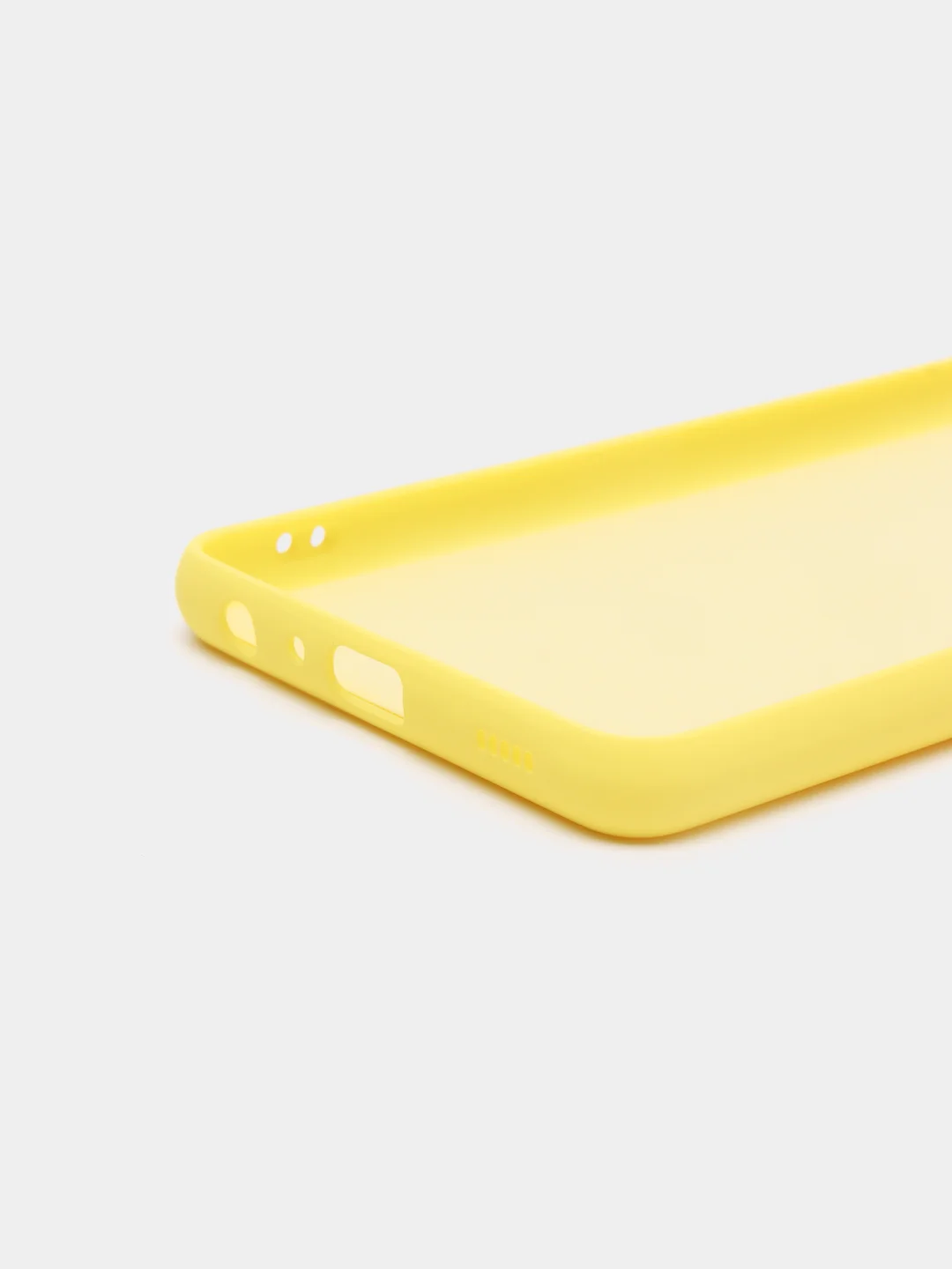 Желтый чехол Silicone Case для Samsung Galaxy A72 с защитой камеры
