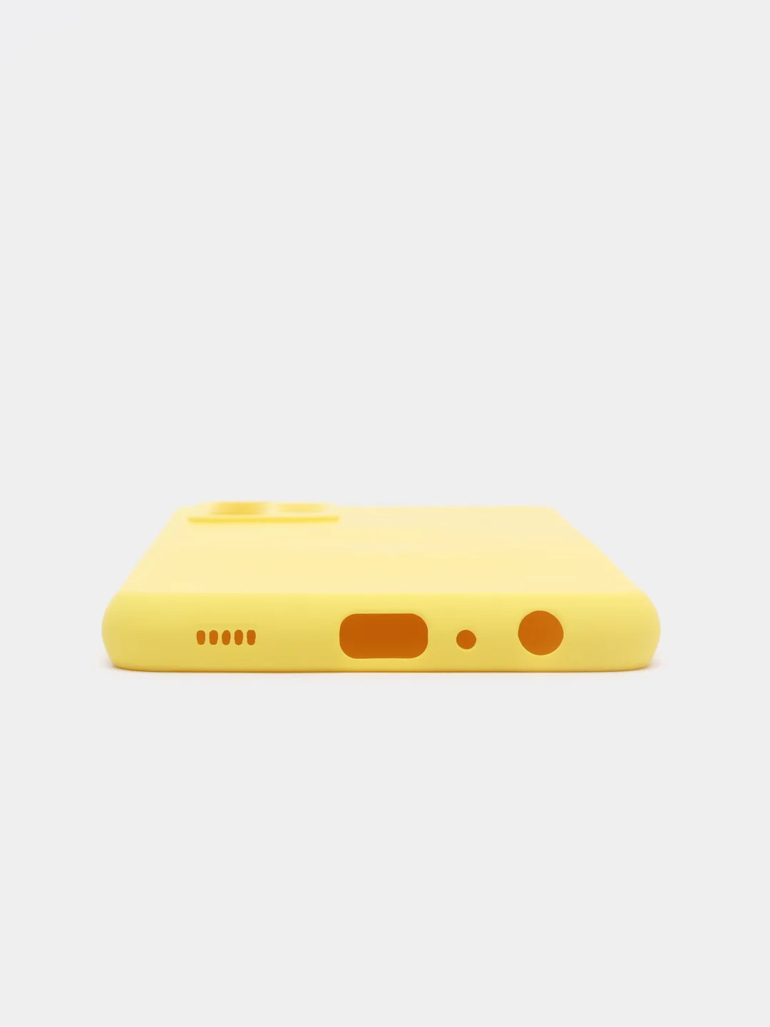 Желтый чехол Silicone Case для Samsung Galaxy A72 с защитой камеры