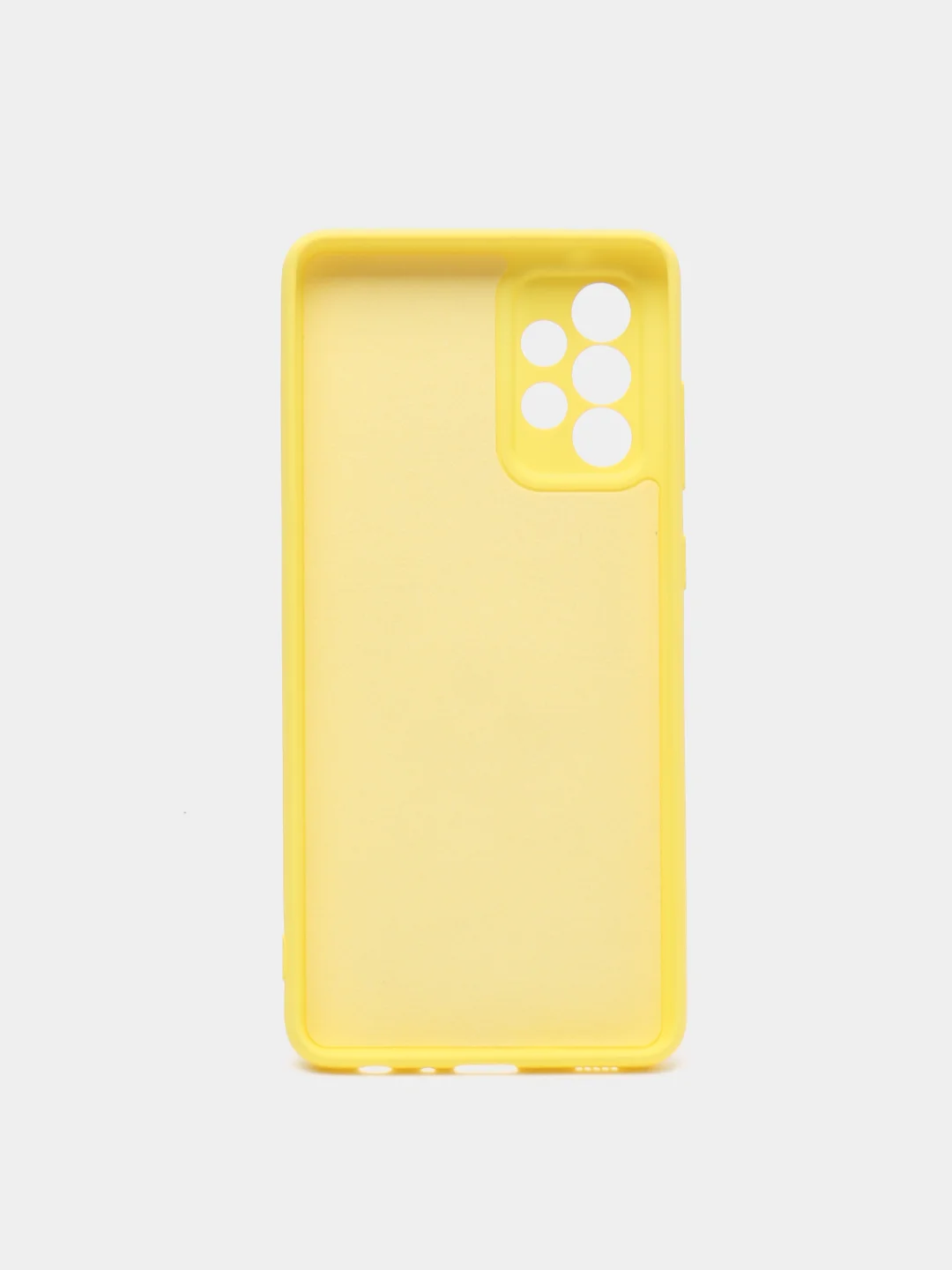 Желтый чехол Silicone Case для Samsung Galaxy A72 с защитой камеры