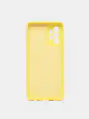 Желтый чехол Silicone Case для Samsung Galaxy A72 с защитой камеры