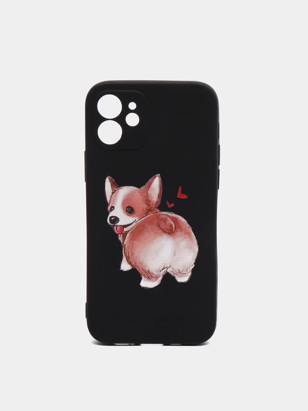 Чехол силиконовый для iPhone 11 / 12 Корги SiliconCase