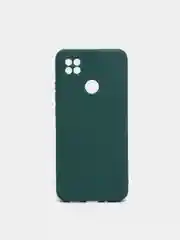 Зеленый чехол Xiaomi Redmi 9C, Redmi 9C NFC, Redmi 10A с бархатной подкладкой и защитой камеры