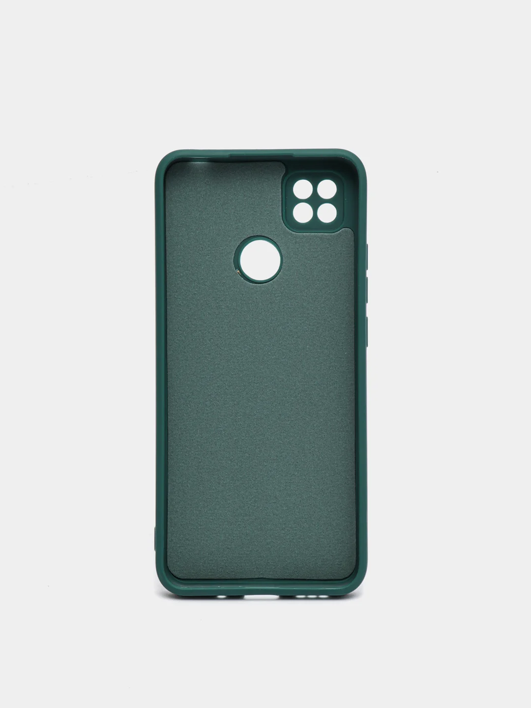 Зеленый чехол Xiaomi Redmi 9C, Redmi 9C NFC, Redmi 10A с бархатной подкладкой и защитой камеры