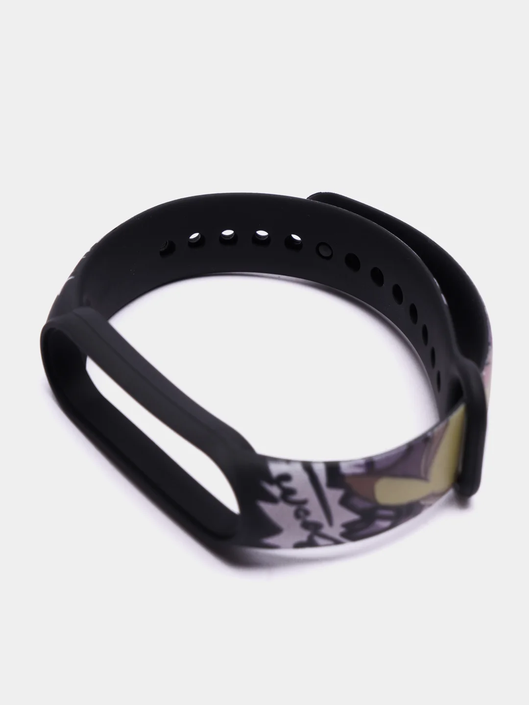 Горчичный силиконовый ремешок ПИКАЧУ для Xiaomi mi band 3 / 4 / 5 / 6