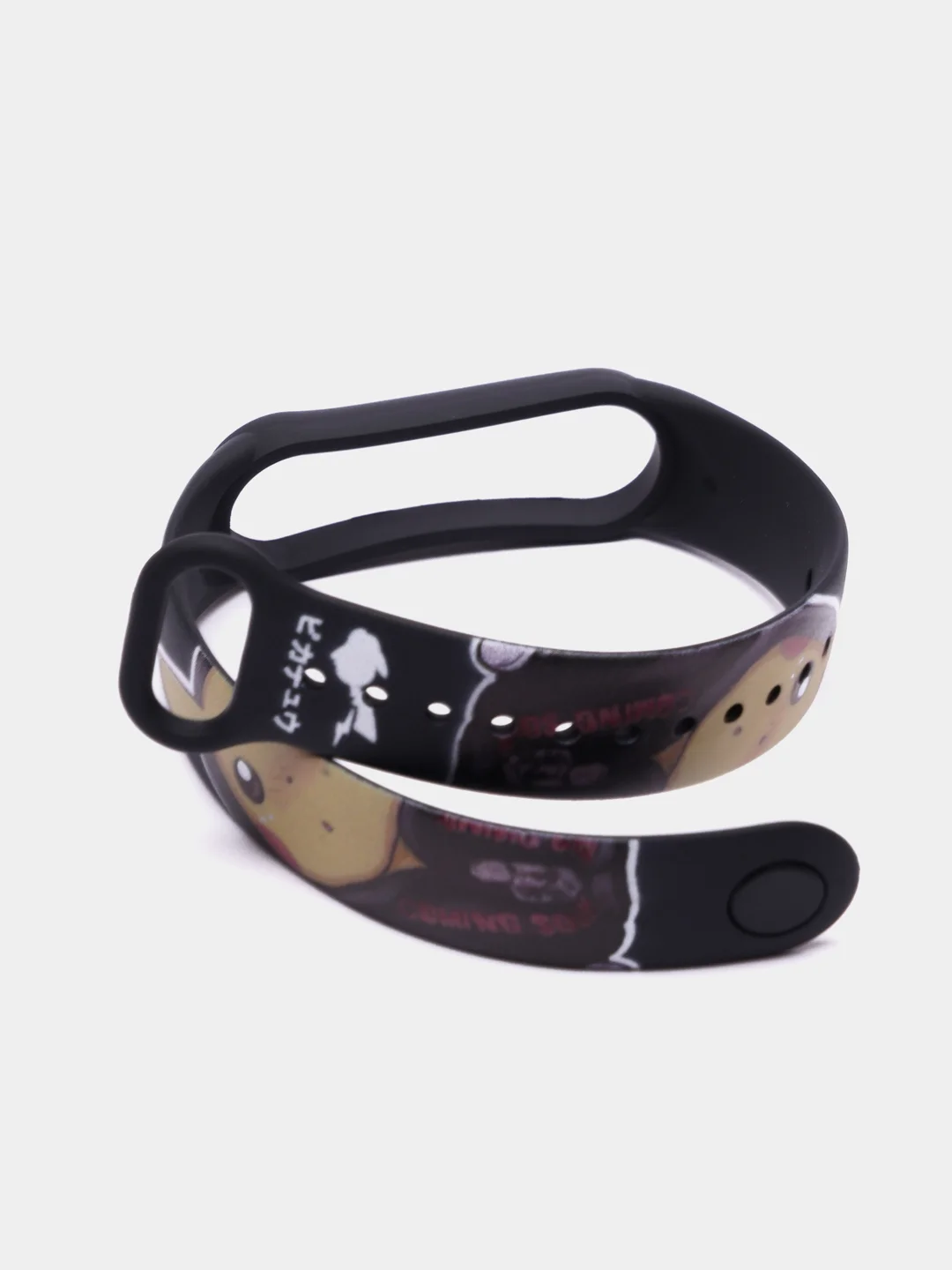 Лимонный силиконовый ремешок ПИКАЧУ для Xiaomi mi band 3 / 4 / 5 / 6