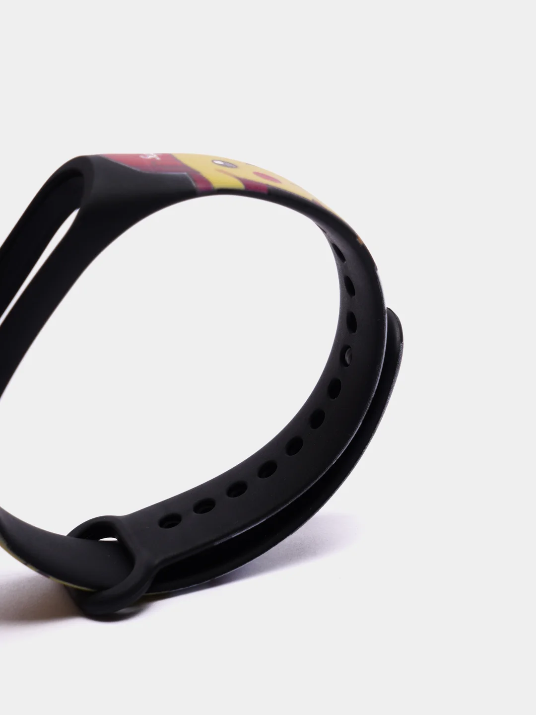 Черный силиконовый ремешок ПИКАЧУ для Xiaomi mi band 3 / 4 / 5 / 6