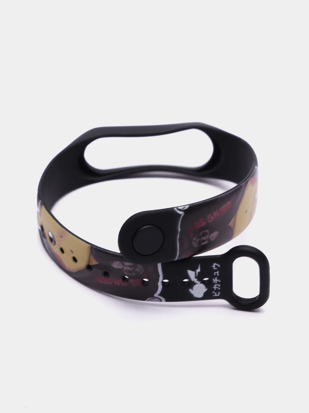 Лимонный силиконовый ремешок ПИКАЧУ для Xiaomi mi band 3 / 4 / 5 / 6