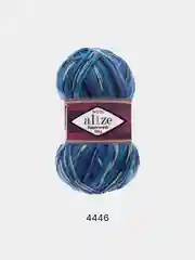 Синий пряжа  Носочная Alize Superwash Comfort Socks 75% Шерсть 25% Полиамид 100г 420м