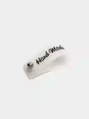Белый нашивка Hand Made, 2 шт