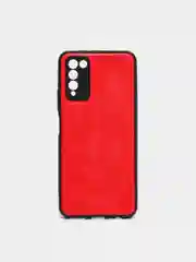 Красный чехол Huawei Honor 10X Lite, Хуавей Хонор 10Х Лайт, силиконовый (иммитация кожи)