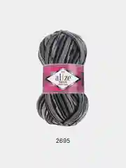 Серый пряжа  Носочная Alize Superwash Comfort Socks 75% Шерсть 25% Полиамид 100г 420м
