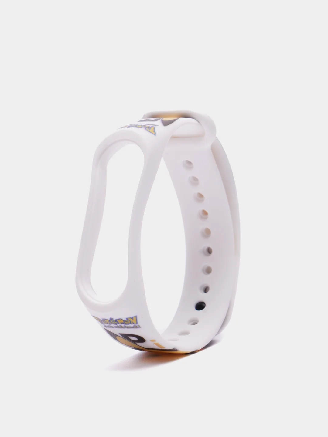 Белый силиконовый ремешок ПИКАЧУ для Xiaomi mi band 3 / 4 / 5 / 6