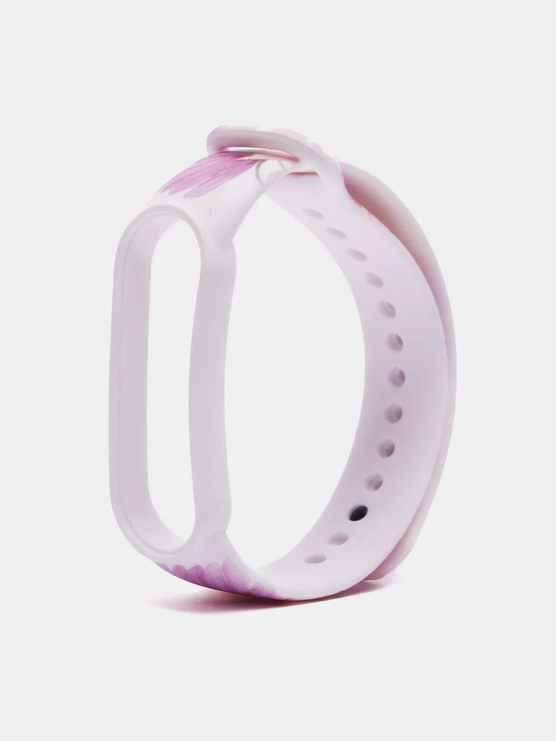Фуксия силиконовый ремешок для Xiaomi mi band 3 / 4 / 5 / 6 / 7 принты с цветами