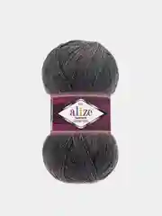 Тёмно-серый пряжа  Носочная Alize Superwash Comfort Socks 75% Шерсть 25% Полиамид 100г 420м