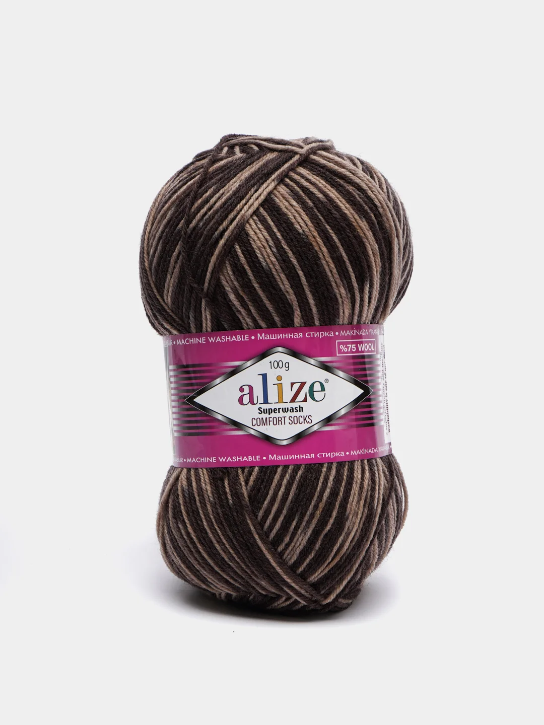 Светло-коричневый пряжа  Носочная Alize Superwash Comfort Socks 75% Шерсть 25% Полиамид 100г 420м