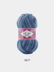 Голубой пряжа  Носочная Alize Superwash Comfort Socks 75% Шерсть 25% Полиамид 100г 420м
