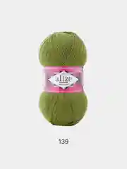 Золотистый хаки пряжа  Носочная Alize Superwash Comfort Socks 75% Шерсть 25% Полиамид 100г 420м