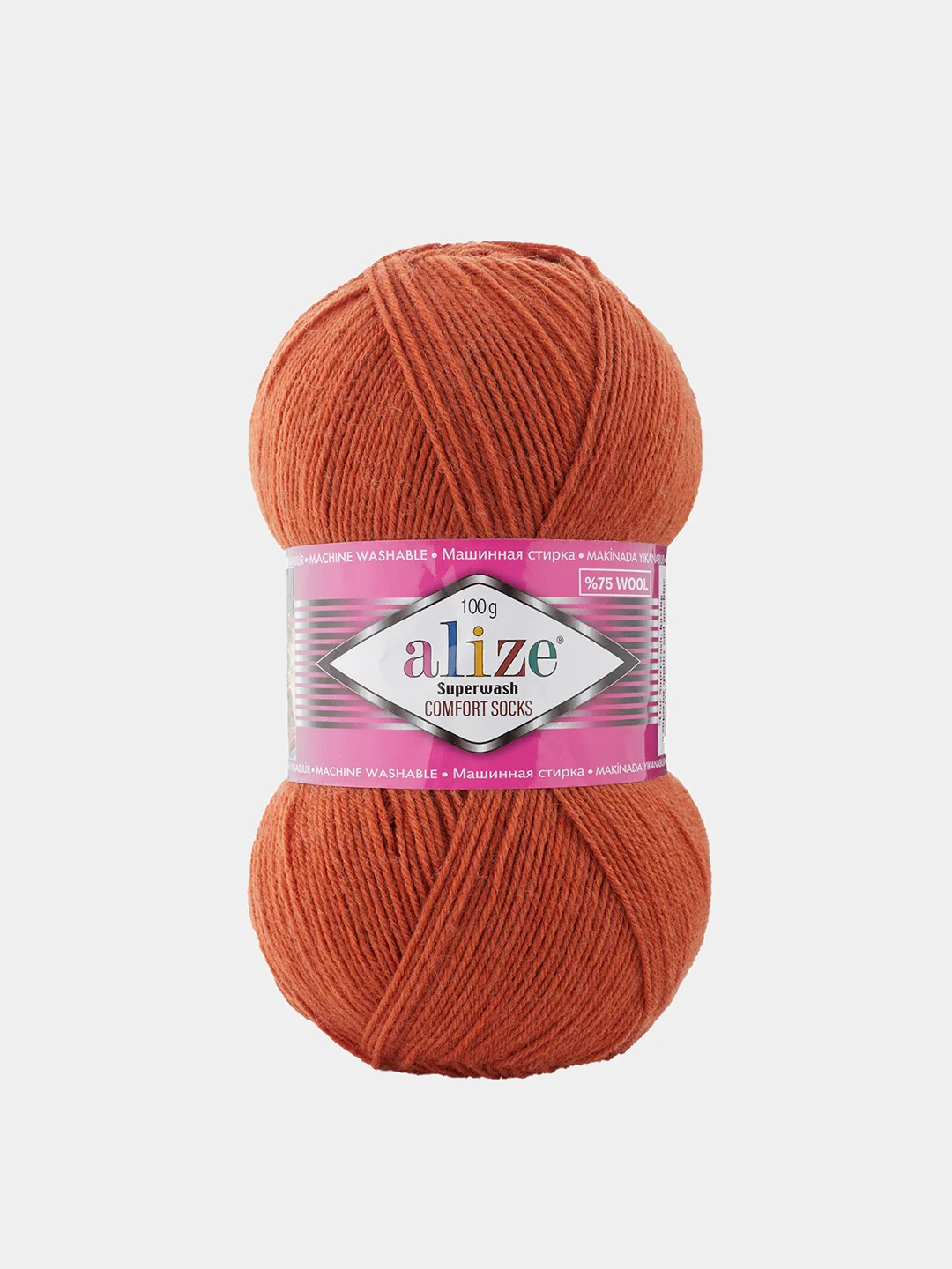 Медный пряжа  Носочная Alize Superwash Comfort Socks 75% Шерсть 25% Полиамид 100г 420м