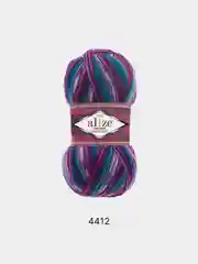 Фиолетовый пряжа  Носочная Alize Superwash Comfort Socks 75% Шерсть 25% Полиамид 100г 420м