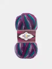 Фиолетовый пряжа  Носочная Alize Superwash Comfort Socks 75% Шерсть 25% Полиамид 100г 420м