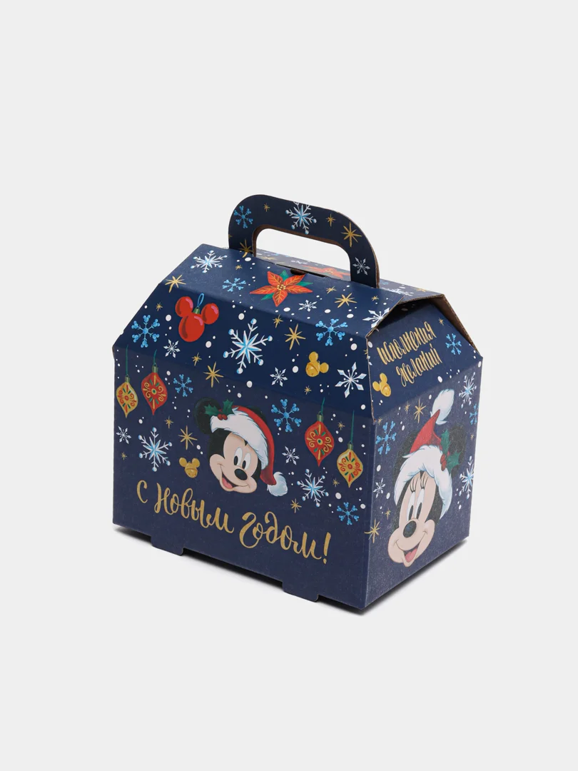 Коробка подарочная "С Новым Годом", Микки Маус, складная, 15 x 10 х 9,5 см