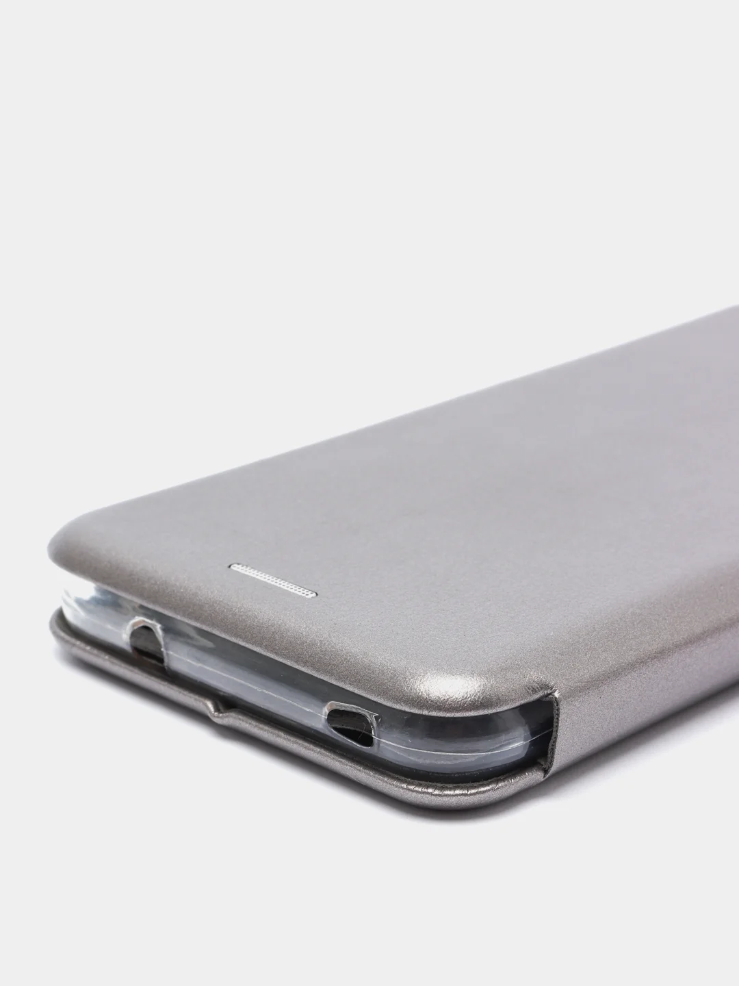Серебряный чехол-книжка на Xiaomi Redmi 6 Pro / Mi A2 Lite (Сяоми Редми 6 Про, Ми А2 лайт)