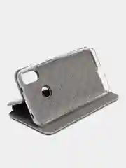 Серебряный чехол-книжка на Xiaomi Redmi 6 Pro / Mi A2 Lite (Сяоми Редми 6 Про, Ми А2 лайт)