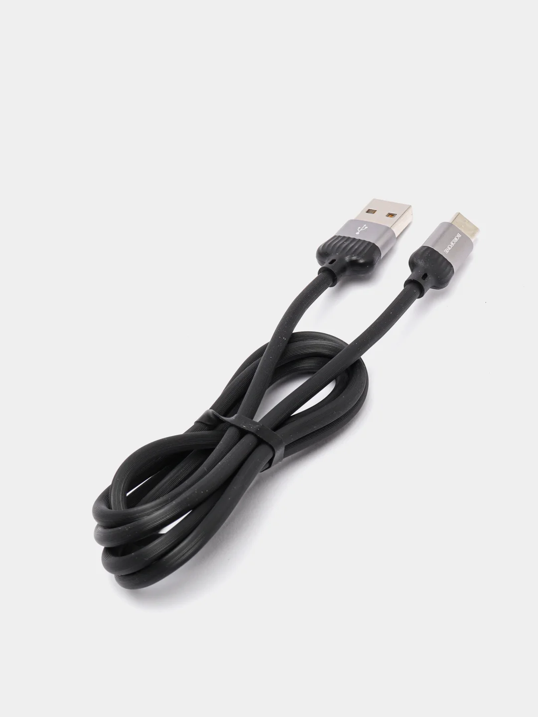Серый кабель зарядный для андроид Borofone BX28, Type-C, 3.0A, 1м