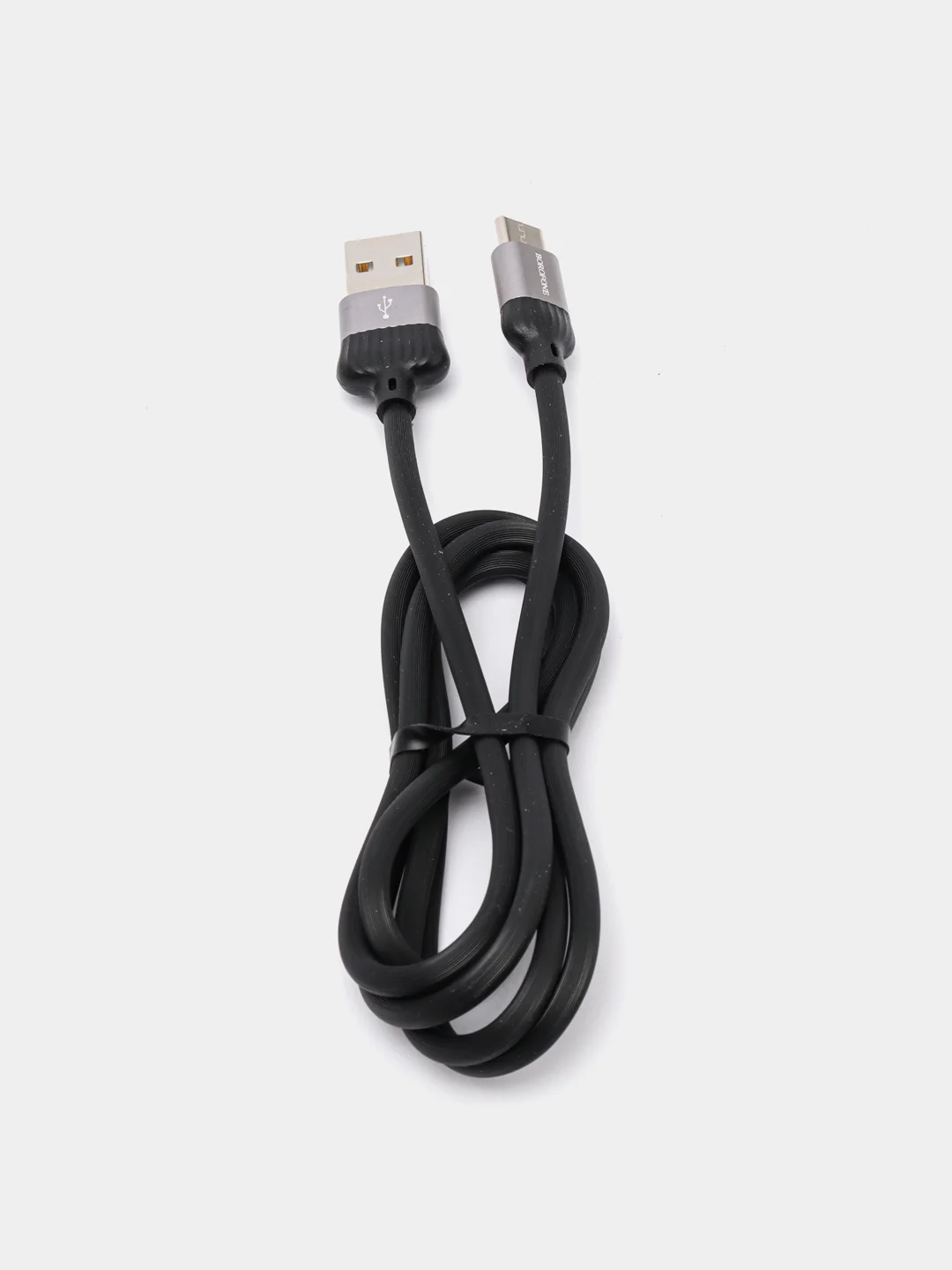 Серый кабель зарядный для андроид Borofone BX28, Type-C, 3.0A, 1м