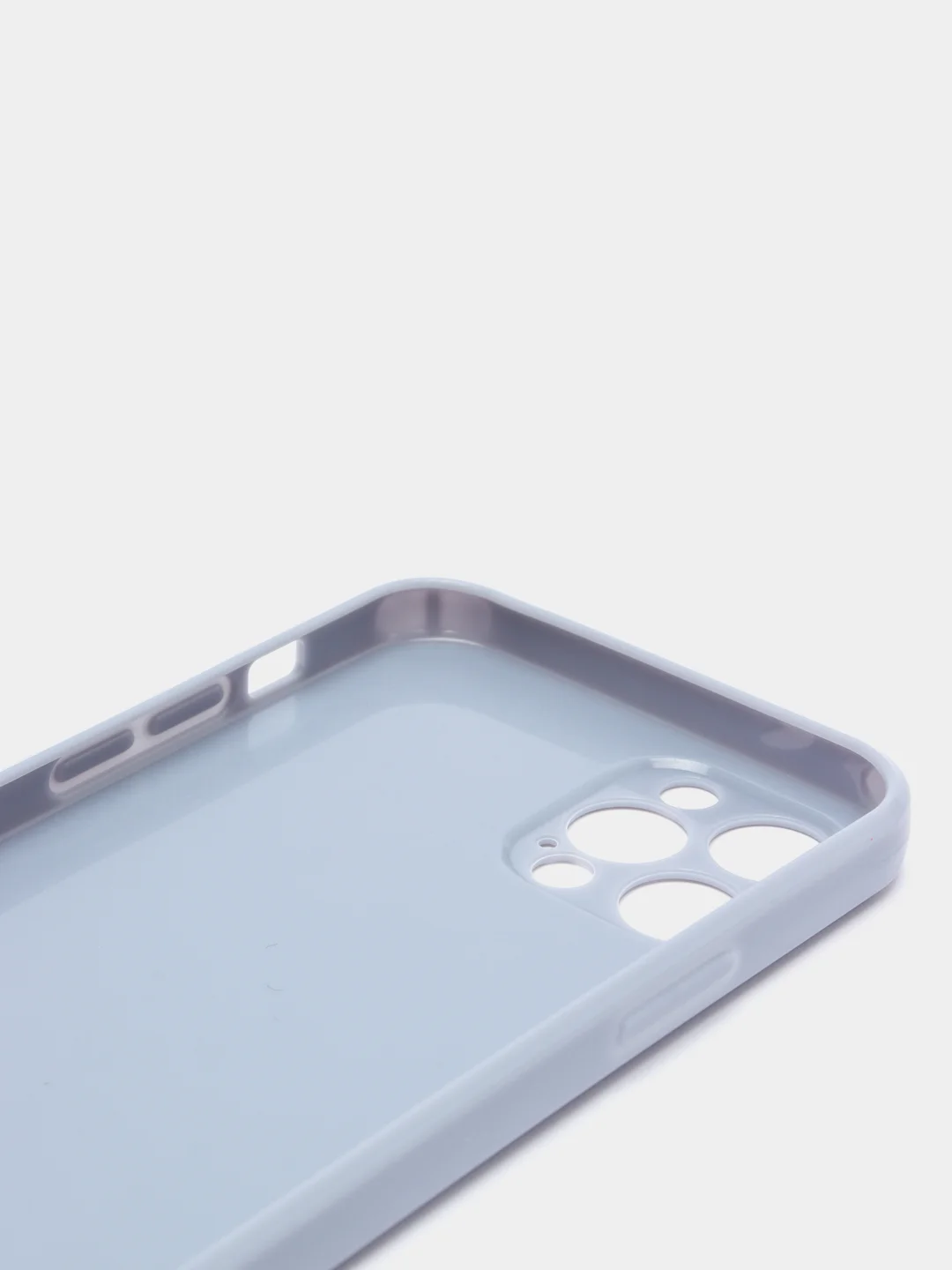 Небесно-голубой силиконовый глянцевый чехол для iPhone 12, 12 Pro, 12 mini, 11, 11 Pro, XR