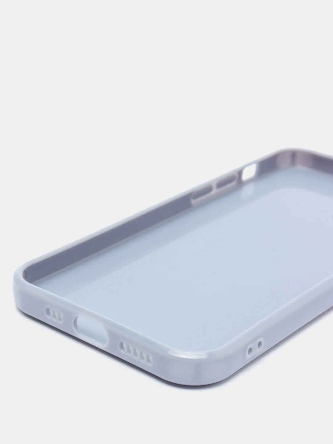 Небесно-голубой силиконовый глянцевый чехол для iPhone 12, 12 Pro, 12 mini, 11, 11 Pro, XR