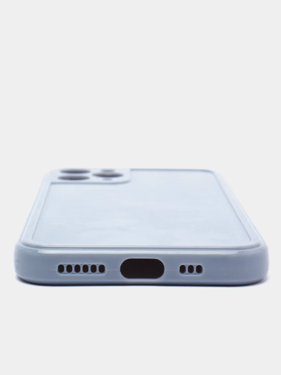 Небесно-голубой силиконовый глянцевый чехол для iPhone 12, 12 Pro, 12 mini, 11, 11 Pro, XR
