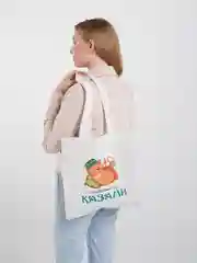 Кораллово-розовый женская сумка шоппер / пляжная эко сумка