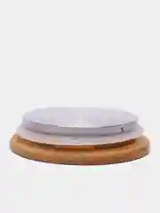 Чайник стеклянный заварочный с бамбуковой крышкой