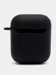 Синий силиконовый чехол для наушников Apple Airpods 1, 2. с принтом Nike, Nasa (Найк, Наса))