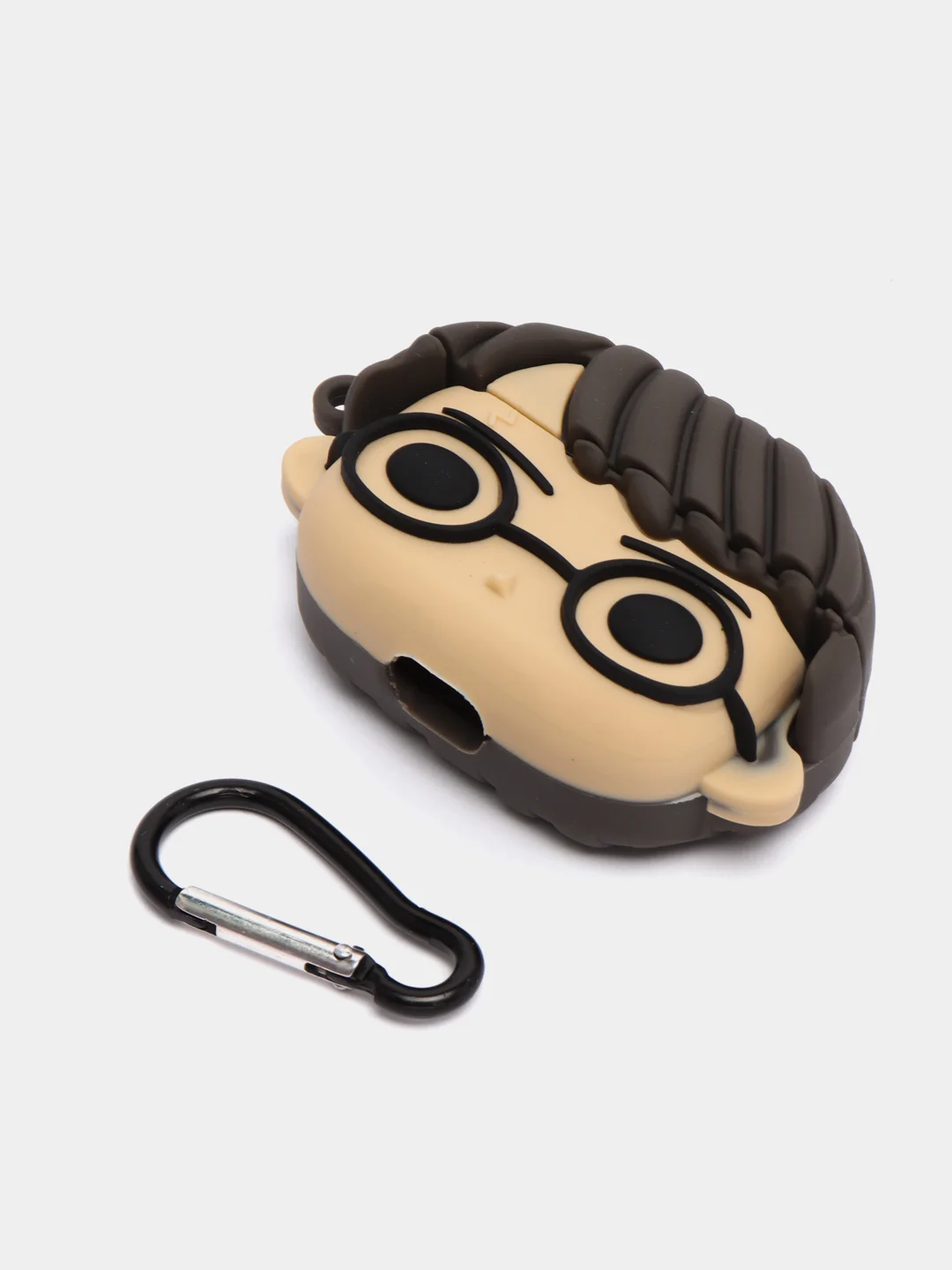 Коралловый чехол для беспроводных наушников AirPods (Аирподс) 1 / 2 / Pro, Pro 2 с карабином