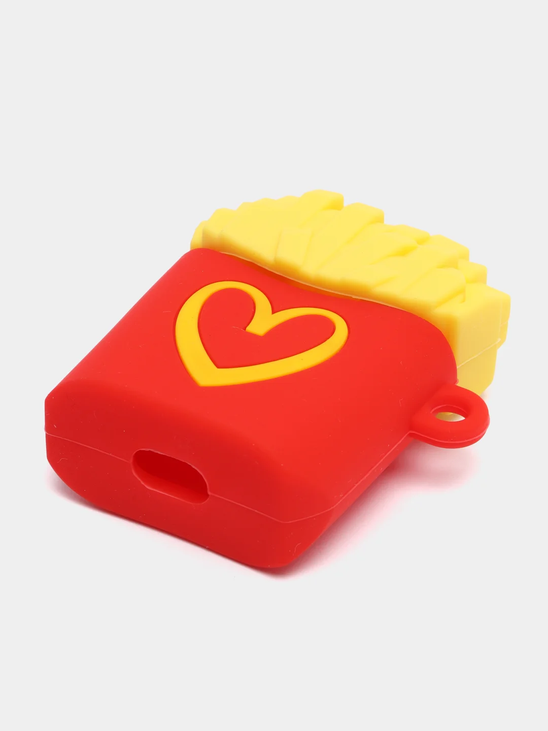 Коралловый чехол для беспроводных наушников AirPods (Аирподс) 1 / 2 / Pro, Pro 2 с карабином