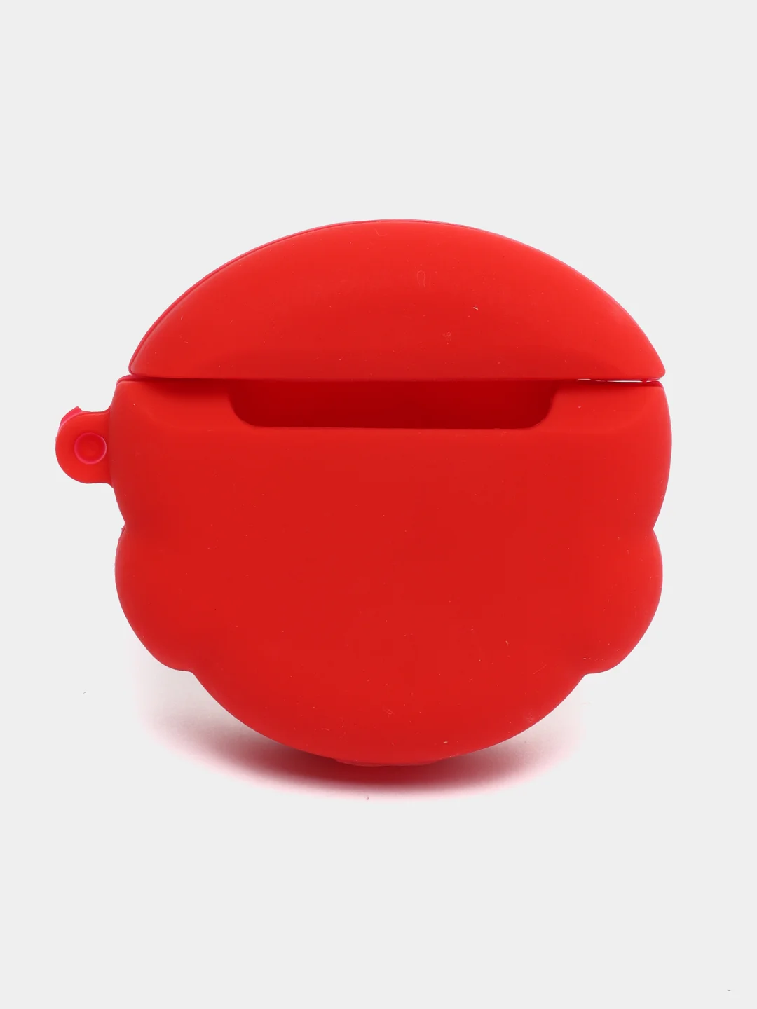 Белый чехол для беспроводных наушников AirPods (Аирподс) 1 / 2 / Pro, Pro 2 с карабином