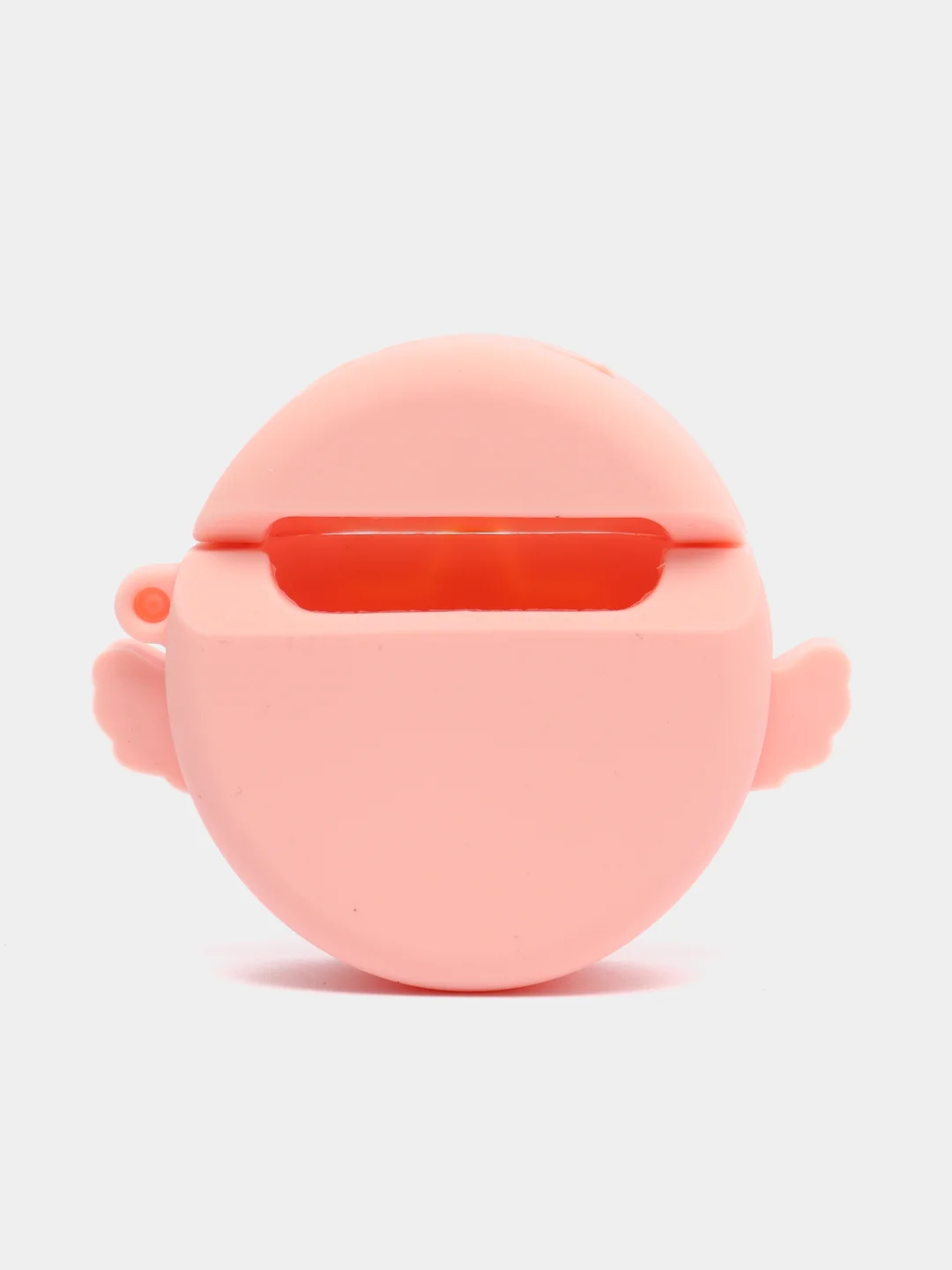 Белый чехол для беспроводных наушников AirPods (Аирподс) 1 / 2 / Pro, Pro 2 с карабином