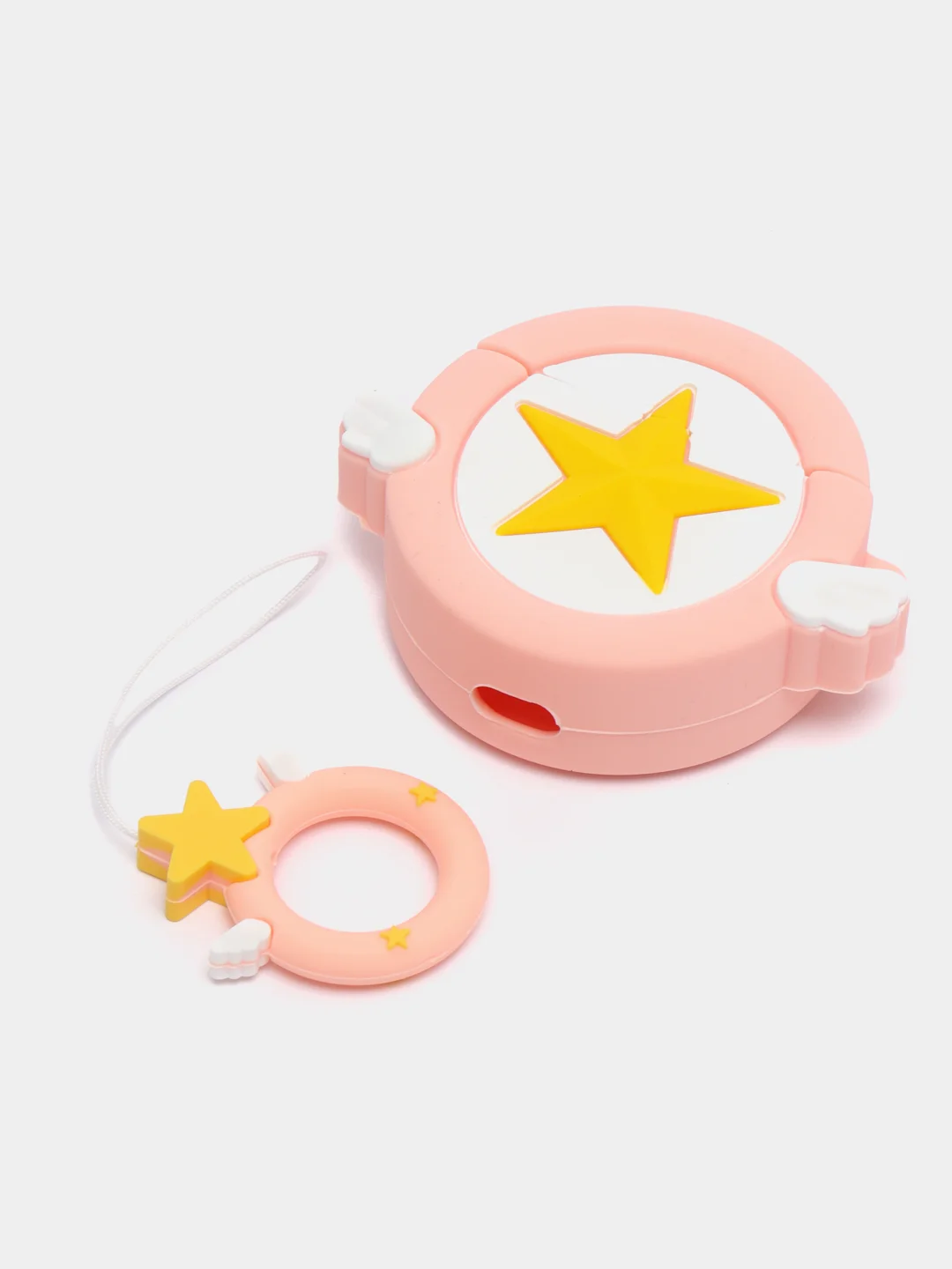 Белый чехол для беспроводных наушников AirPods (Аирподс) 1 / 2 / Pro, Pro 2 с карабином