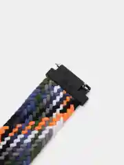 Синий меланж плетеный нейлоновый ремешок / монобраслет для Xiaomi Amazfit Bip / Huawei / Samsung 20 мм