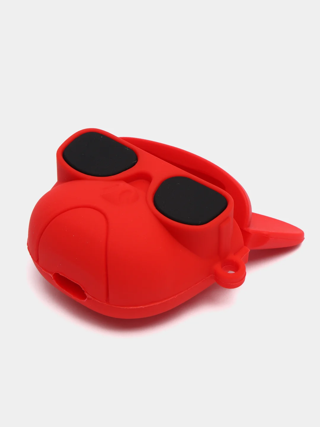 Белый чехол для беспроводных наушников AirPods (Аирподс) 1 / 2 / Pro, Pro 2 с карабином